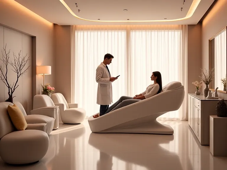 Gabinet medycyny estetycznej – nowoczesne zabiegi i relaksujące wnętrze medycyna estetyczna, gabinet, zabiegi kosmetyczne, relaks, profesjonalizm, sprzęt medyczny, zdrowie, piękno, zmarszczki, boto